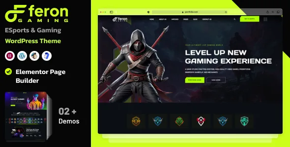 feron esports and gaming wordpress theme 1