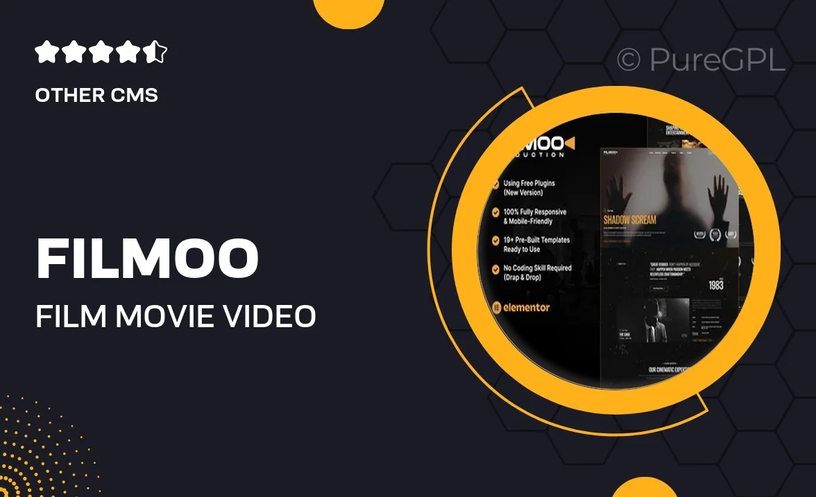 Filmoo – Film, Movie & Video Production Elementor Template Kit