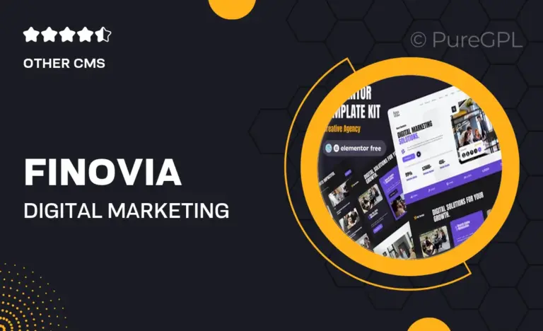finovia digital marketing agency elementor kit