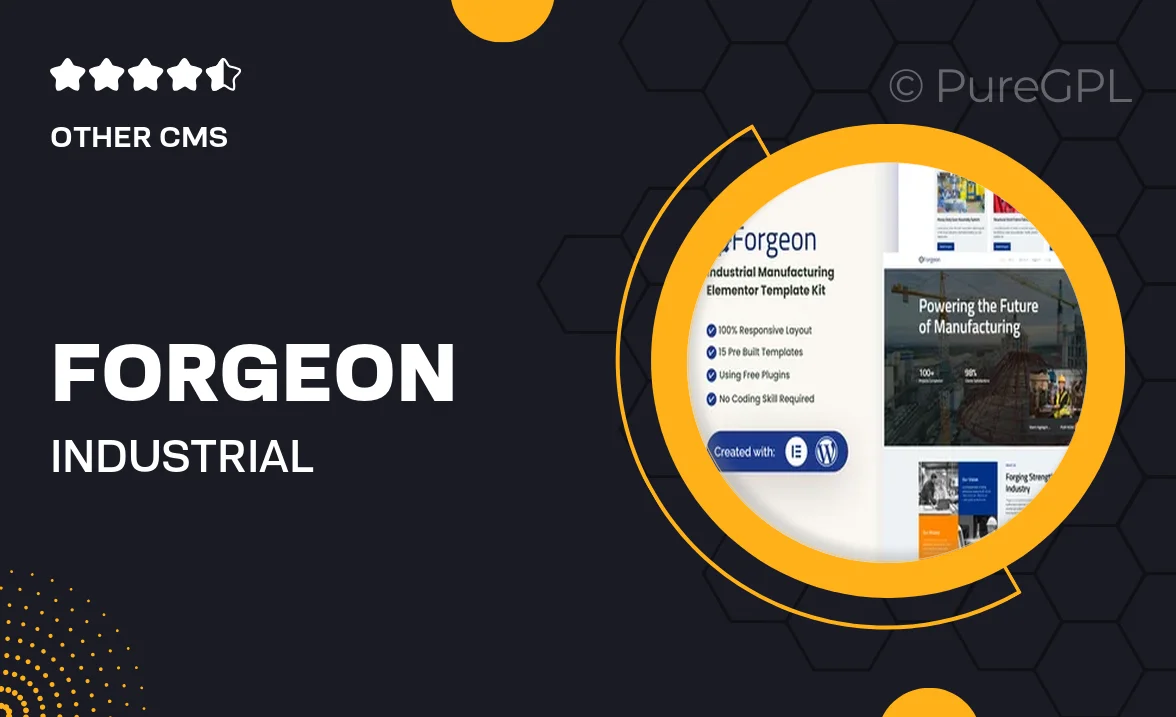Forgeon – Industrial & Manufacturing Elementor Template Kit