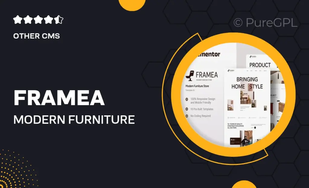 Framea – Modern Furniture Store Elementor Template Kit