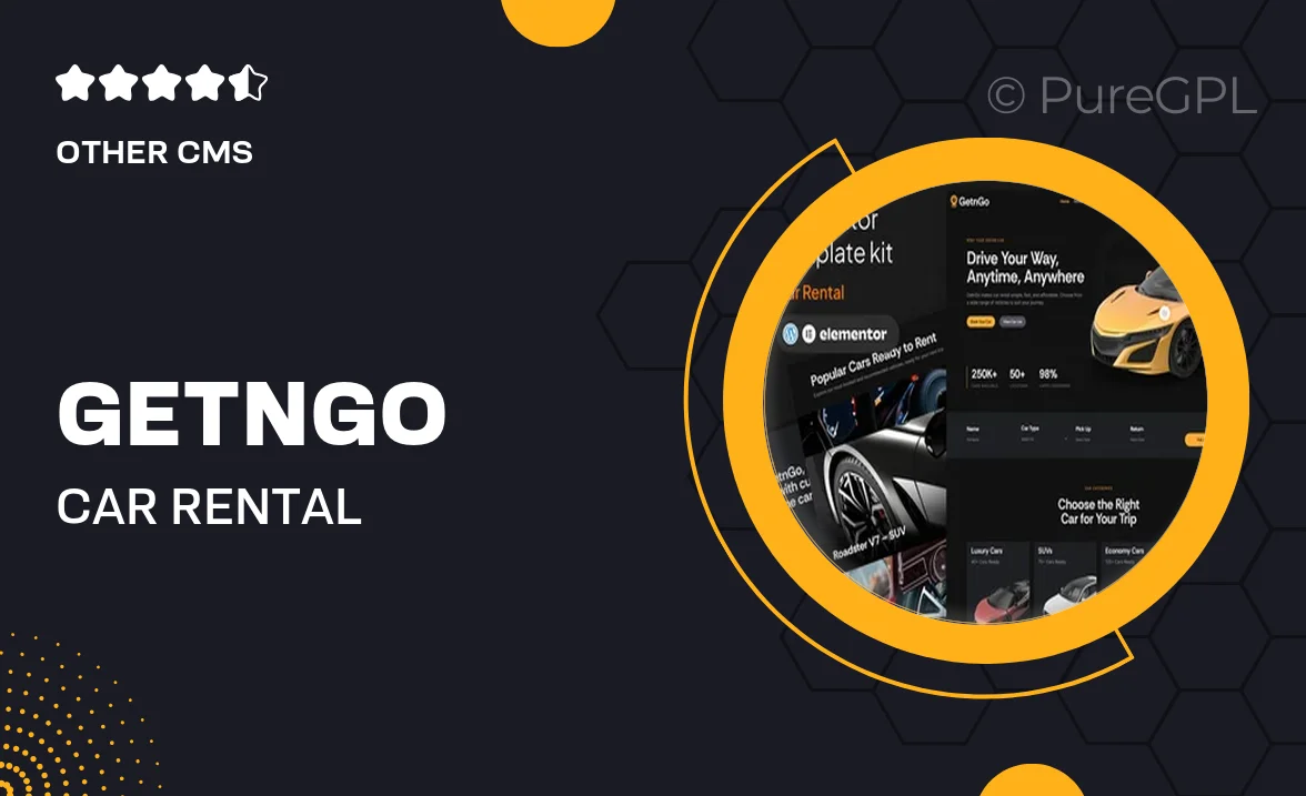 GetnGo – Car Rental Elementor Template Kit