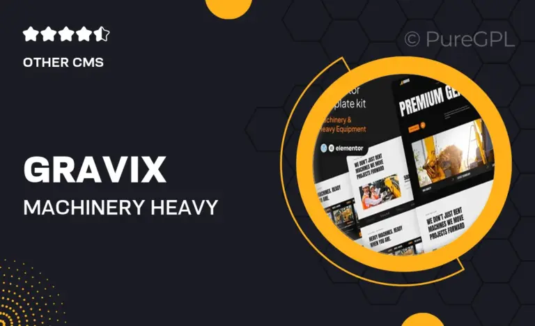 gravix machinery heavy equipment elementor kits templates