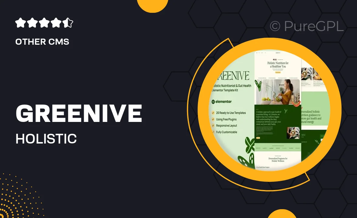 Greenive – Holistic Nutritionist & Gut Health Elementor Template Kit