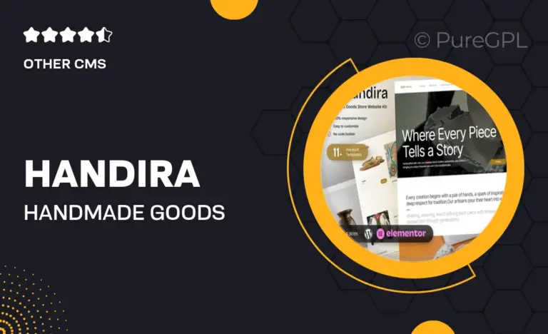 handira handmade goods elementor template kit