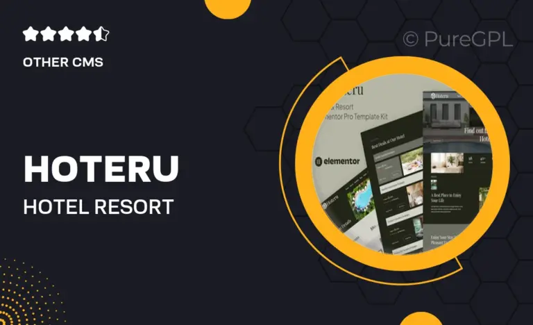 hoteru hotel resort elementor pro template kit