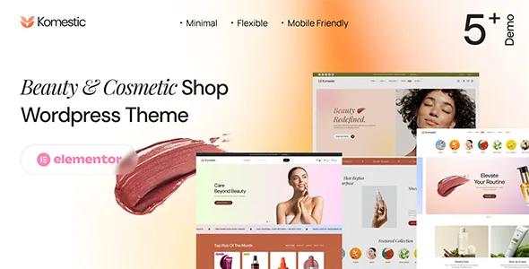 komestic beauty cosmetics shop wordpress theme 1