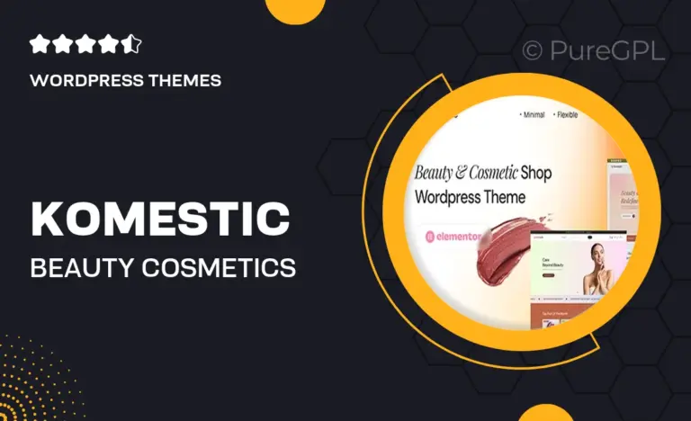 komestic beauty cosmetics shop wordpress theme