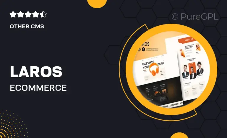 laros e commerce electronics store elementor template kit