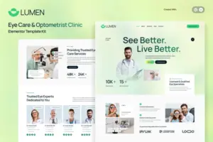Lumen – Eye Care & Optometrist Clinic Elementor Template Kit