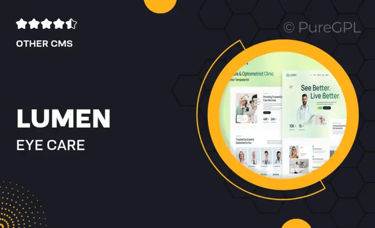 lumen eye care optometrist clinic elementor template kit
