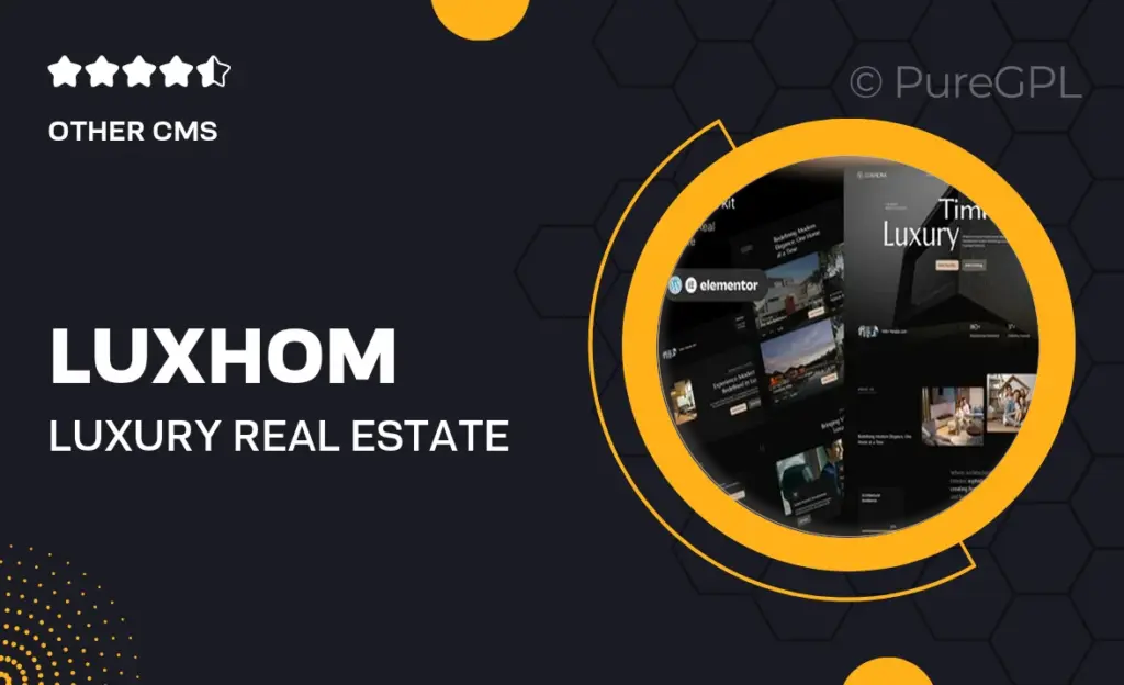 Luxhom – Luxury Real Estate Elementor Template Kit