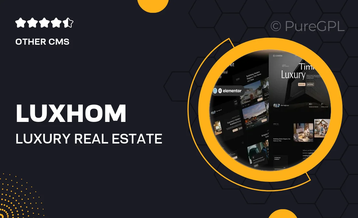 Luxhom – Luxury Real Estate Elementor Template Kit