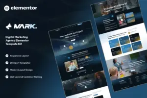 Markagency – Digital Marketing Agency Elementor Template Kit