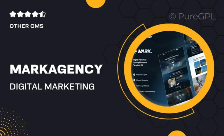 markagency digital marketing agency elementor template kit
