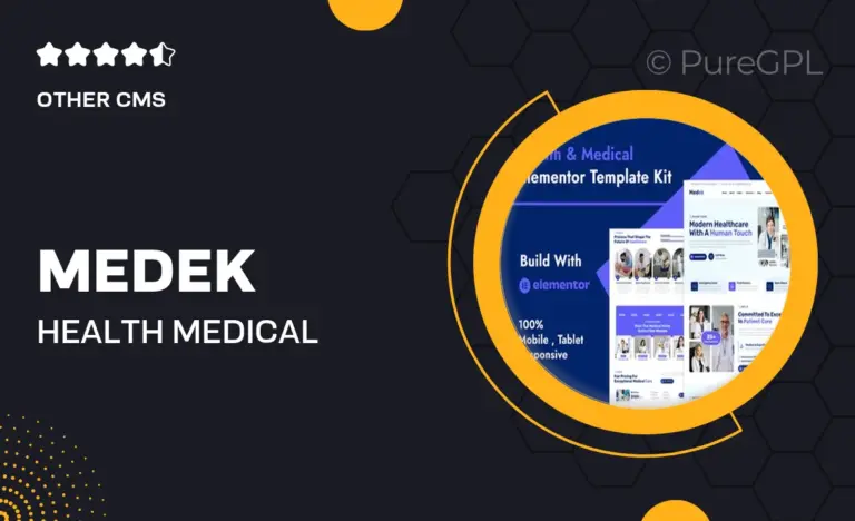 medek health medical elementor template kit
