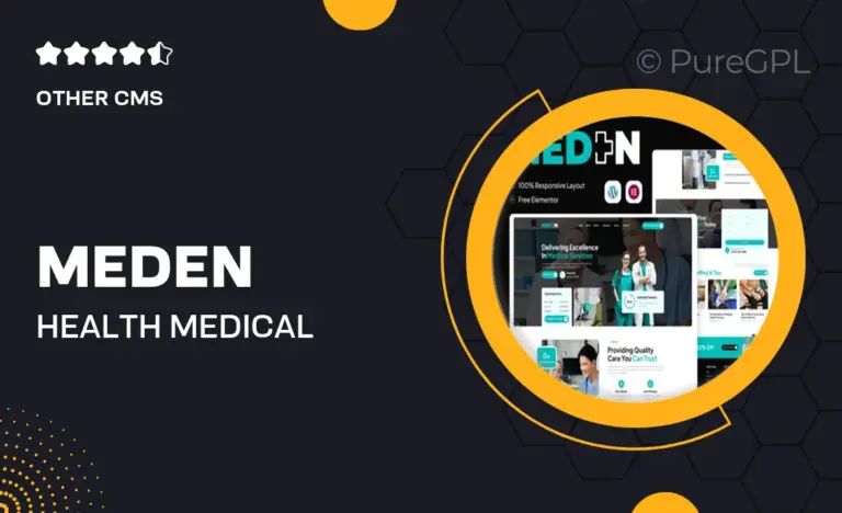 meden health medical elementor template kit