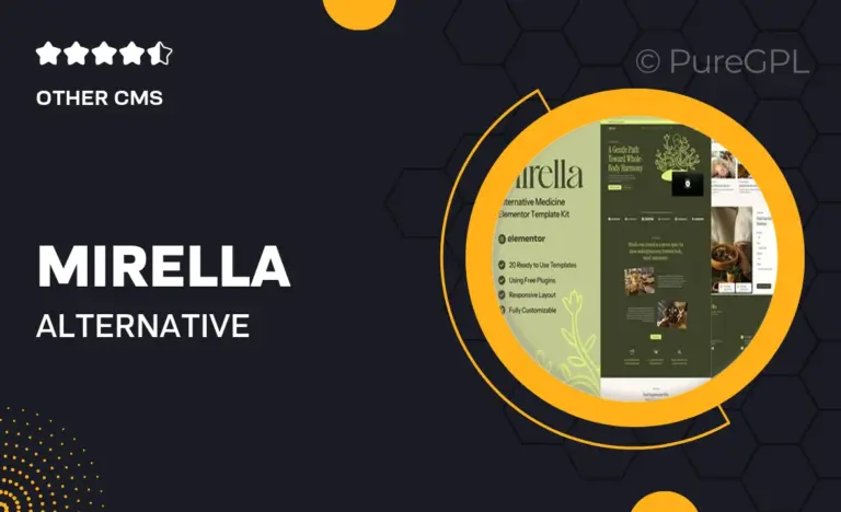 mirella alternative medicine elementor template kit