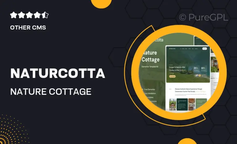 naturcotta nature cottage elementor template kit