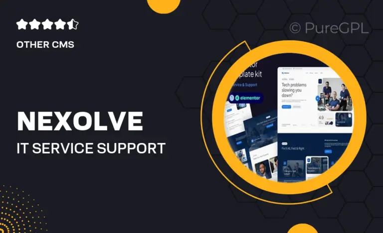 nexolve it service support elementor template kit