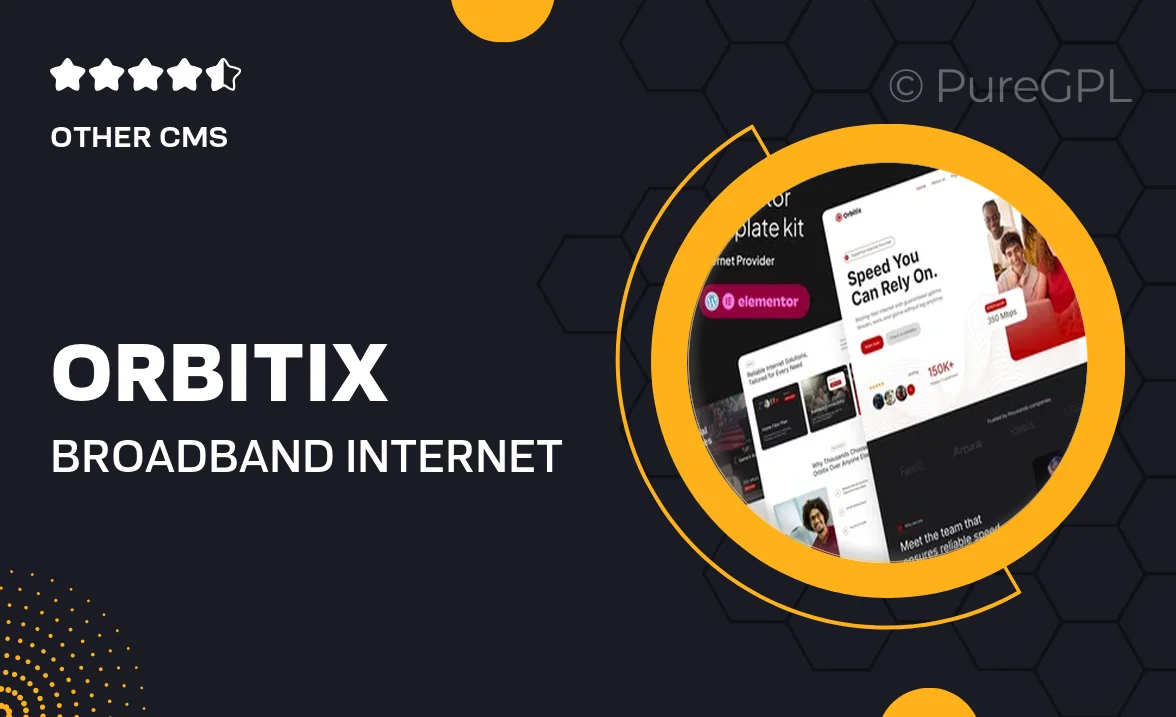 Orbitix – Broadband & Internet Provider Elementor Template Kit