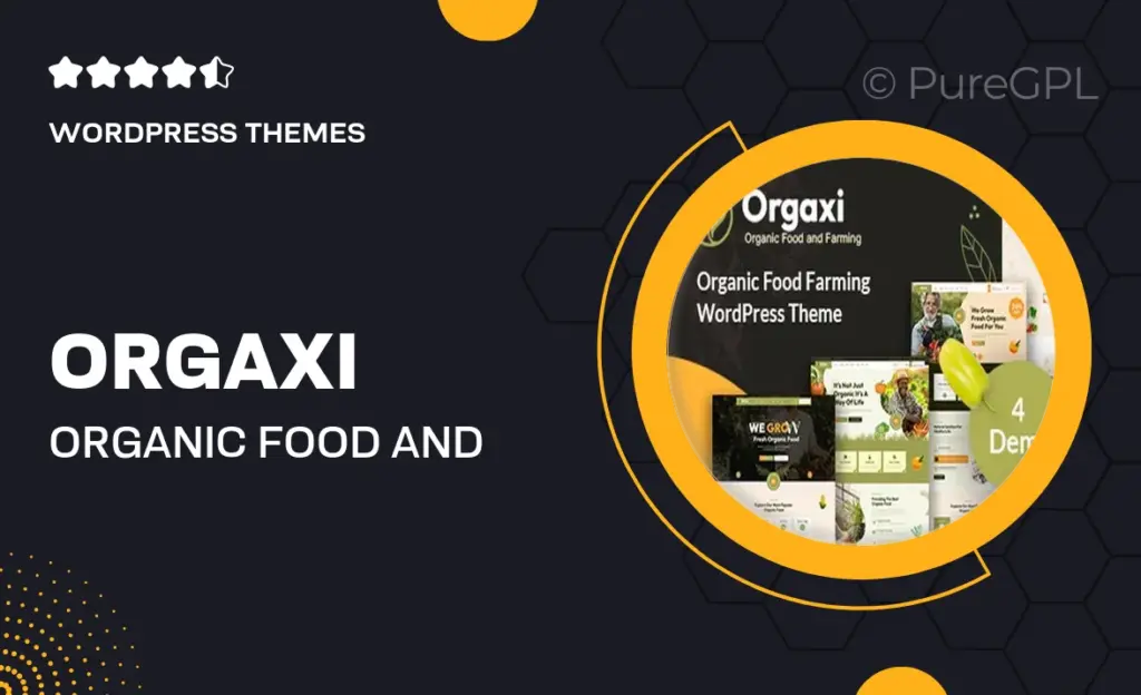 Orgaxi – Organic food and fram WordPress Theme