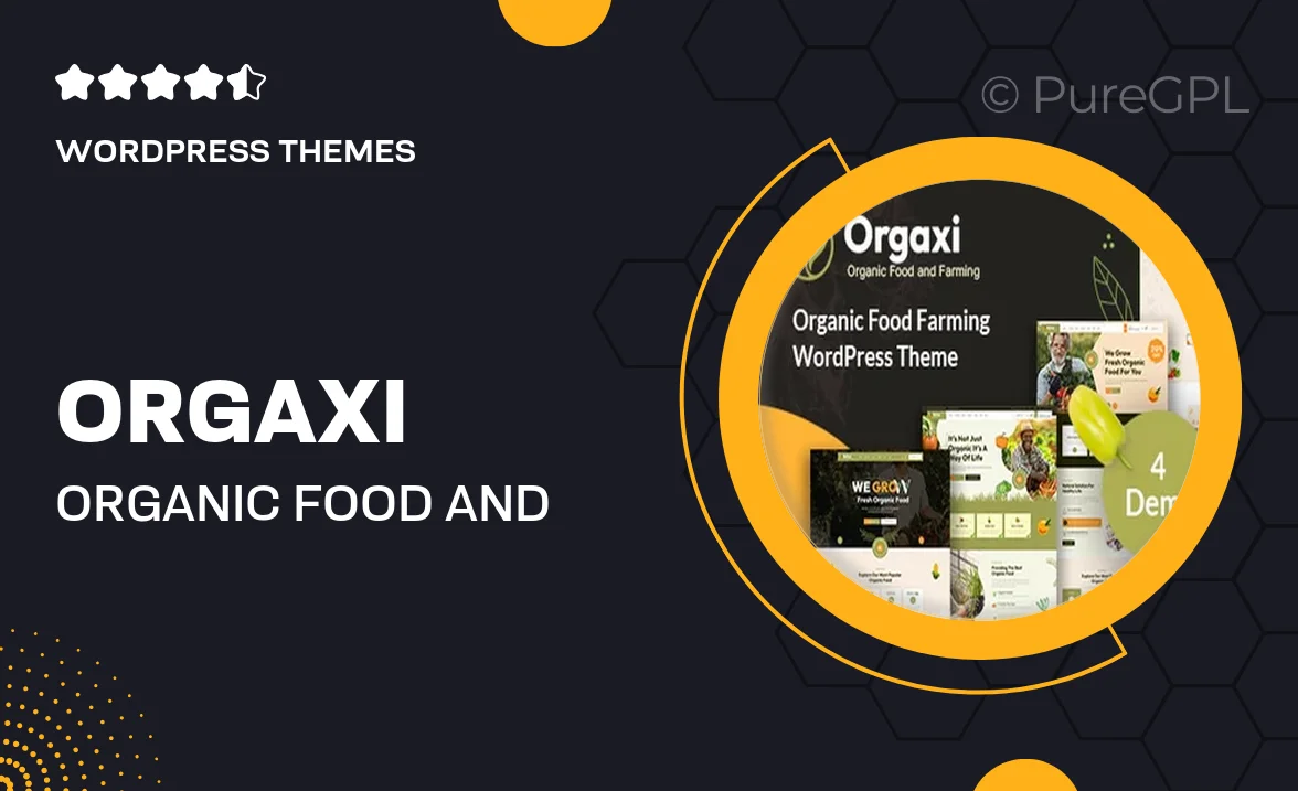 Orgaxi – Organic food and fram WordPress Theme