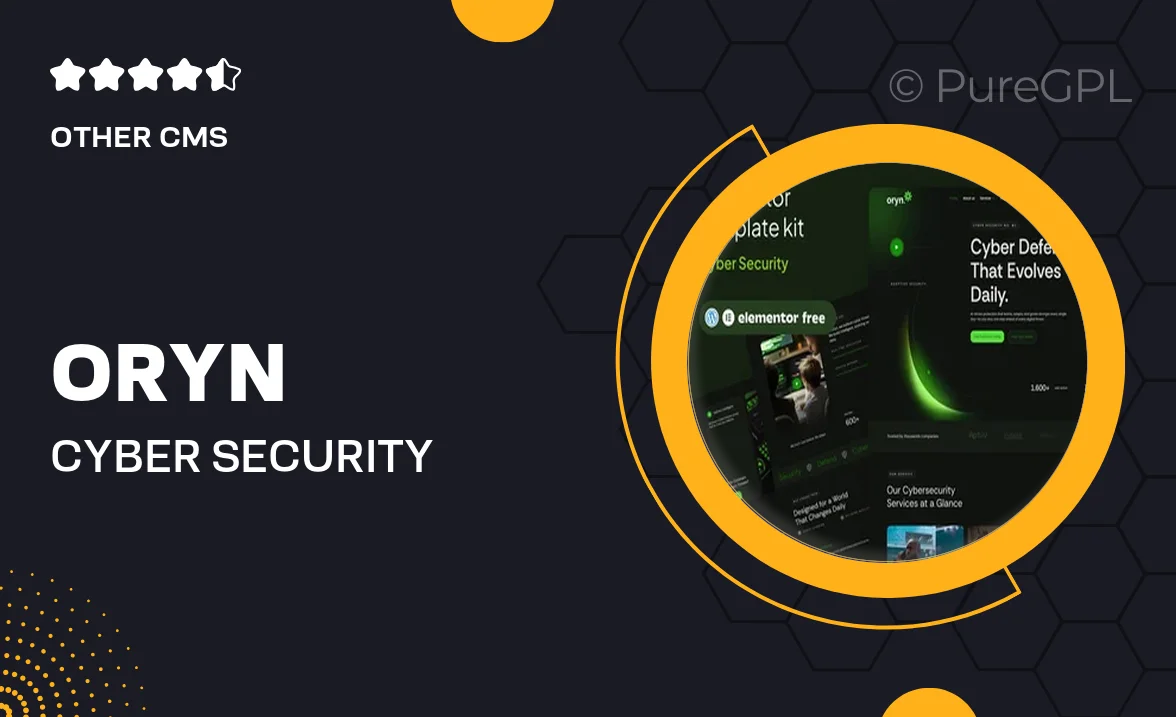 Oryn – Cyber Security Elementor Template Kit