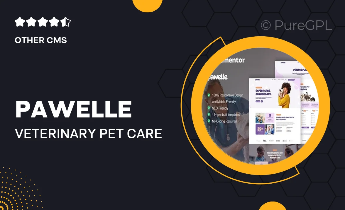 Pawelle – Veterinary & Pet Care Elementor Pro Template Kit