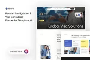Pevisa – Immigration & Visa Consulting Elementor Template Kit