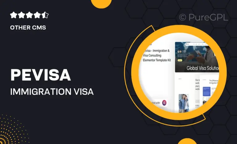 pevisa immigration visa consulting elementor template kit