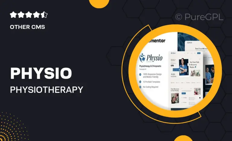 physio physiotherapy chiropractic elementor template kit