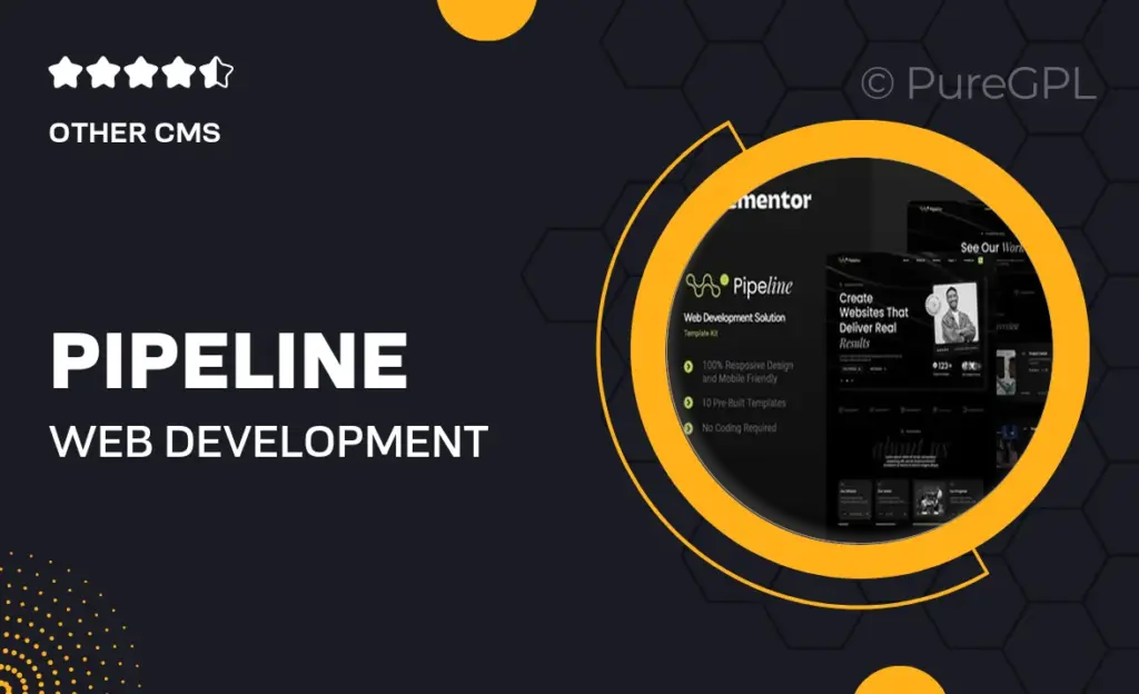 Pipeline – Web Development Solution Elementor Template Kit