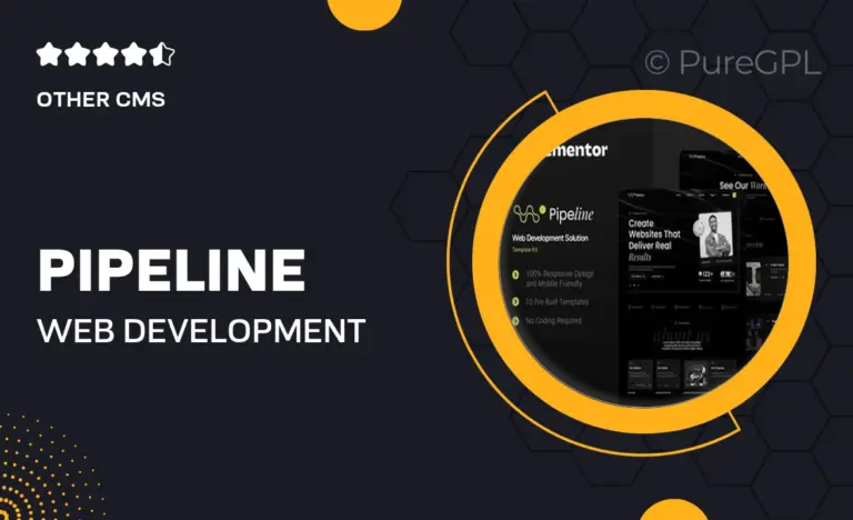pipeline web development solution elementor template kit