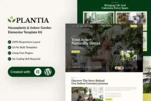 Plantia – Houseplants & Indoor Garden Elementor Template Kit
