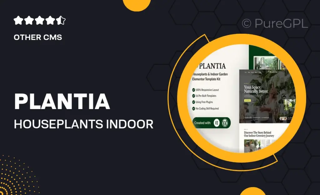 Plantia – Houseplants & Indoor Garden Elementor Template Kit
