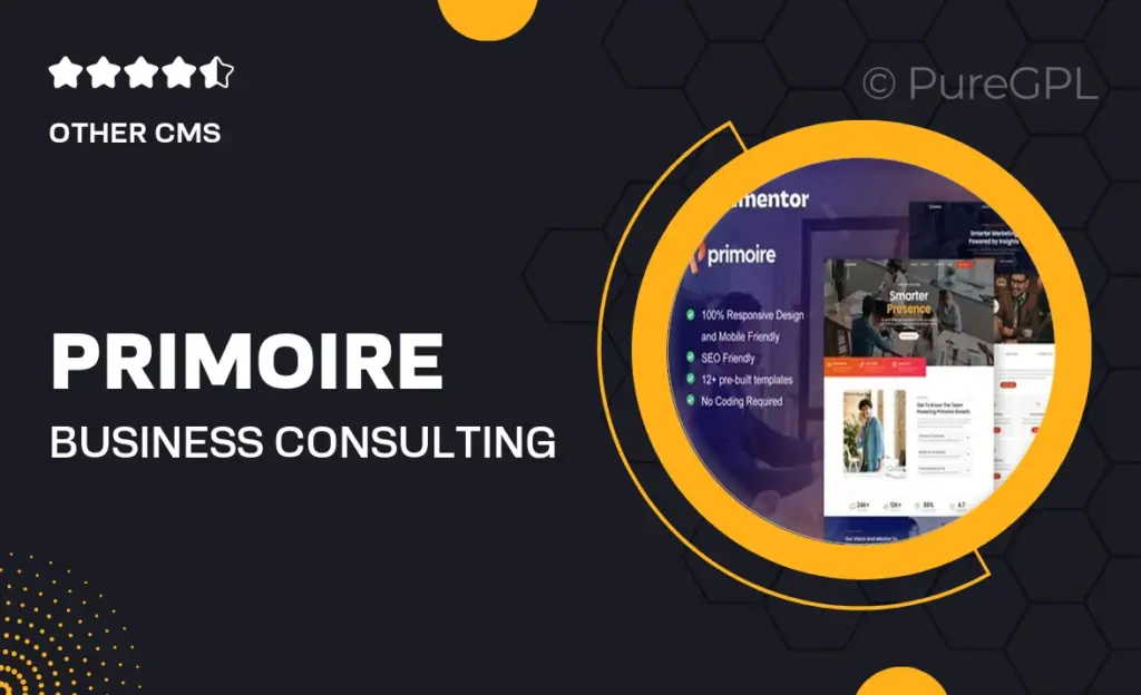 Primoire – Business Consulting Elementor Pro Template Kit
