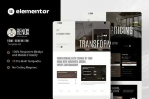 Renox – Home Renovation Elementor Template Kit