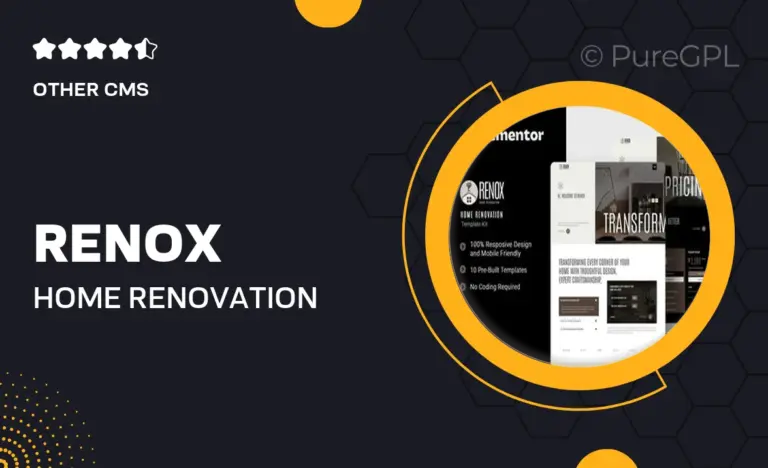 renox home renovation elementor template kit