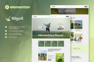 Rilgolf – Golf Club & Course Elementor Template Kit