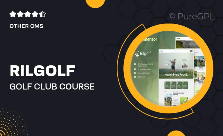 rilgolf golf club course elementor template kit