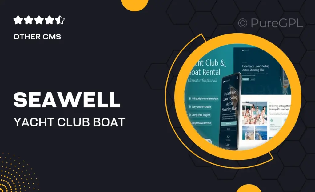 Seawell – Yacht Club & Boat Rental Elementor Template Kit