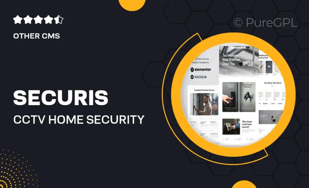 Securis – CCTV & Home Security Elementor Template Kit