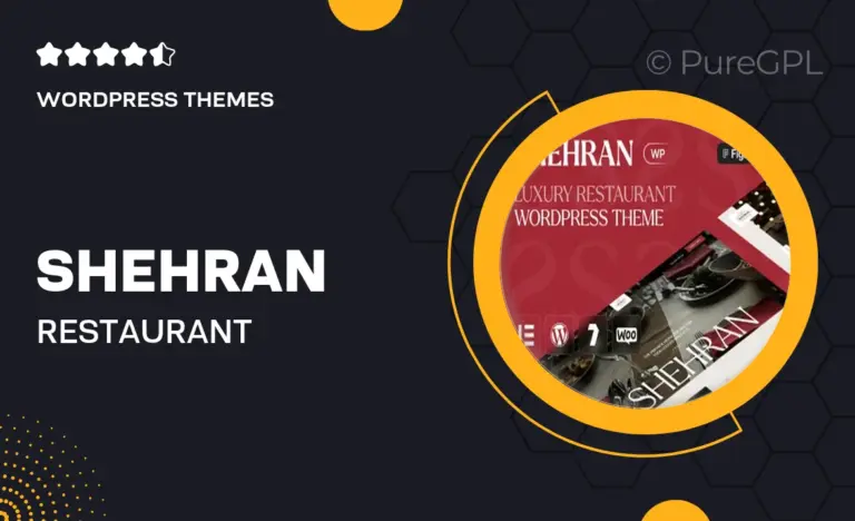shehran restaurant wordpress theme