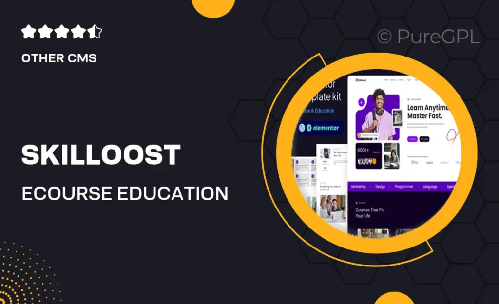 Skilloost – Ecourse & Education elementor Template kit
