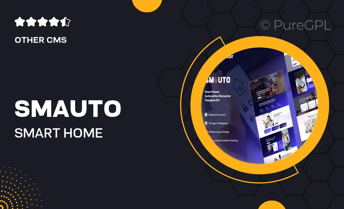 Smauto – Smart Home Automation Elementor Template Kit