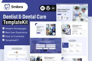 Smilora – Dentist & Dental Care Elementor Template Kit