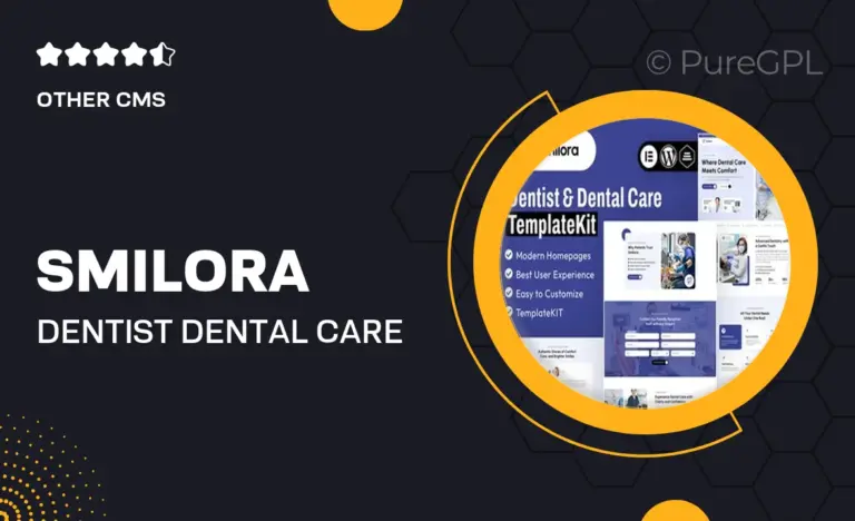 smilora dentist dental care elementor template kit