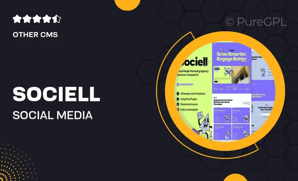 Sociell – Social Media Marketing Agency Elementor Template Kit
