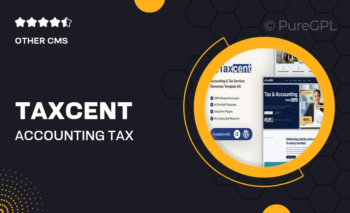 Taxcent – Accounting & Tax Services Elementor Template Kit